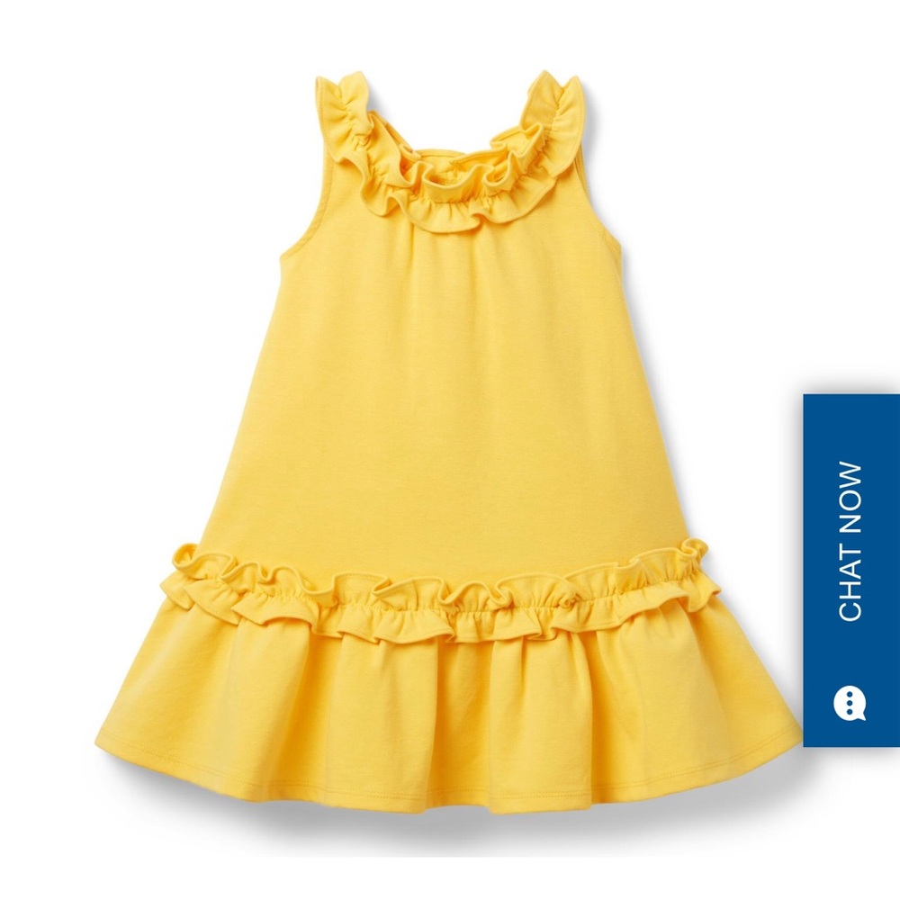 Janie and jack yellow ruffle dress